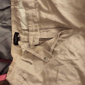 Talbots linen pants size 18w tags still on them. Khaki color. Reg length